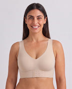 BodyBloom X-Back Posture Bra beige framifrån